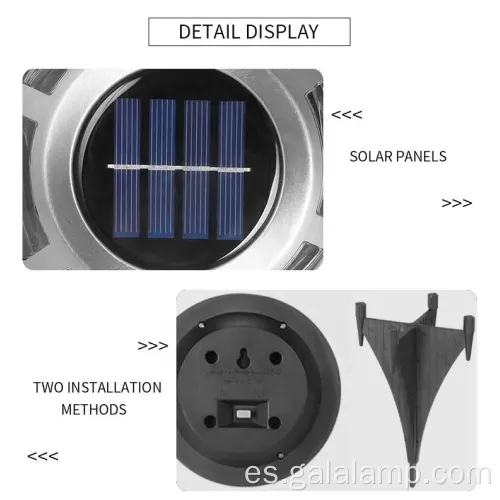 Luces duraderas de jardín LED con motor solar